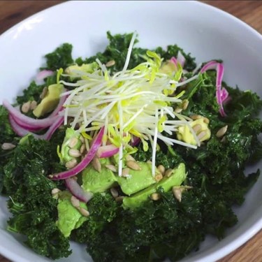 Tangy Kale and Avocado Salad Recipe | SideChef
