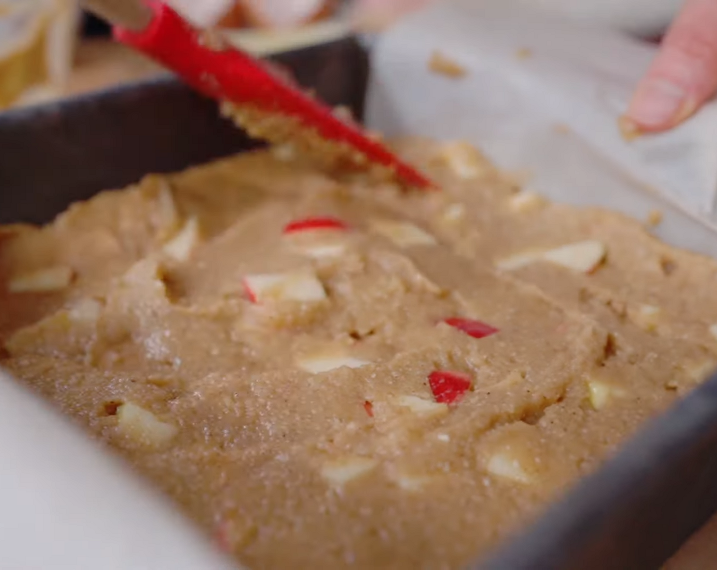 step 5 Pour into the cake pan and sprinkle with Walnut (1/2 cup) and Coconut Sugar (1 Tbsp). Bake for 35-40 minutes or until a fork inserted comes out clean.