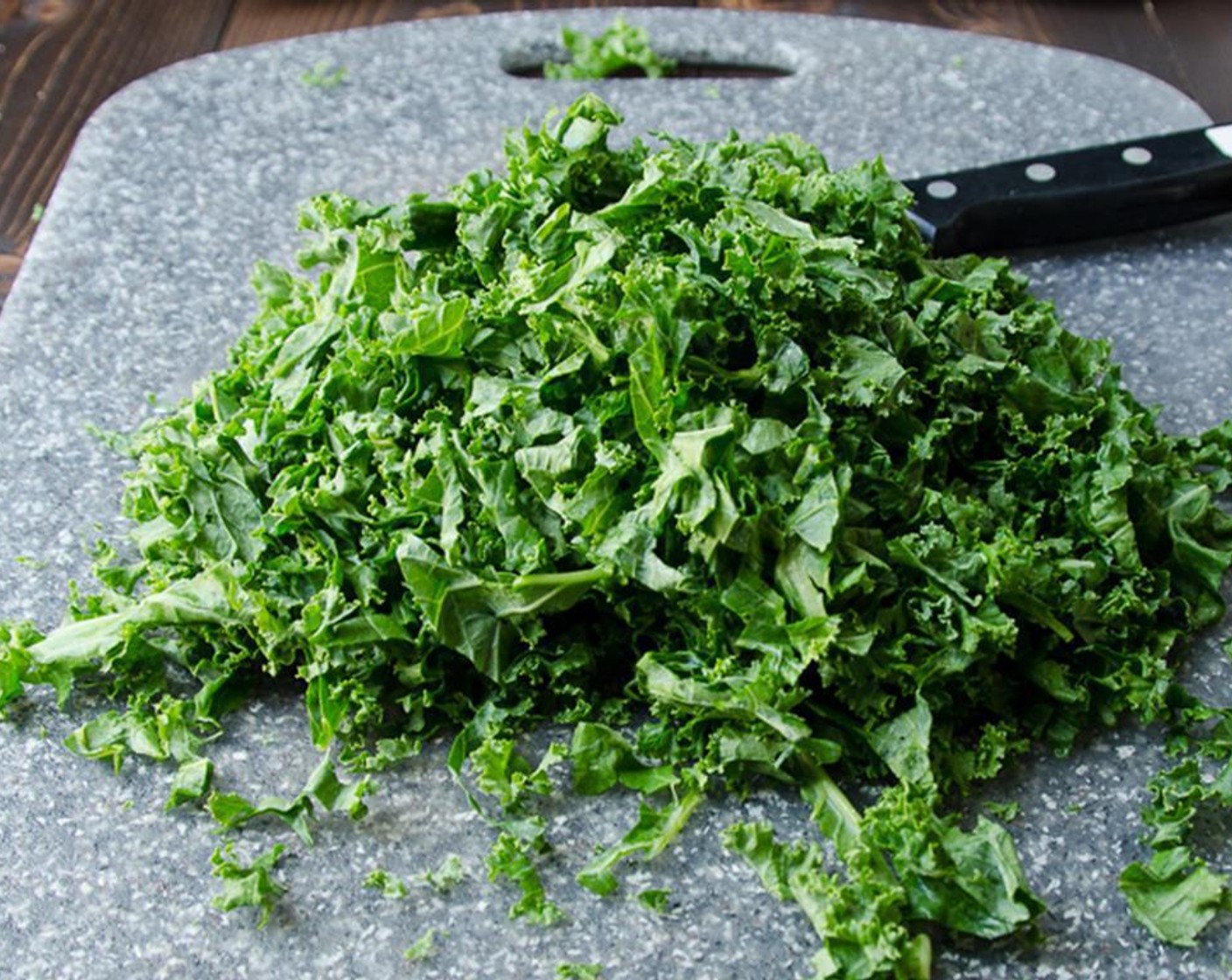 step 3 Finely chop the Kale (50 g).