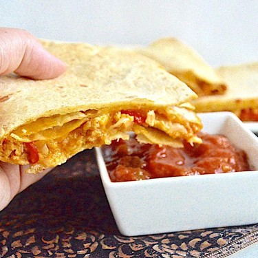 Chicken Fajita Sheet Pan Crunch Wrap Recipe | SideChef