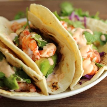 Shrimp Tacos with Spicy Crema Recipe | SideChef
