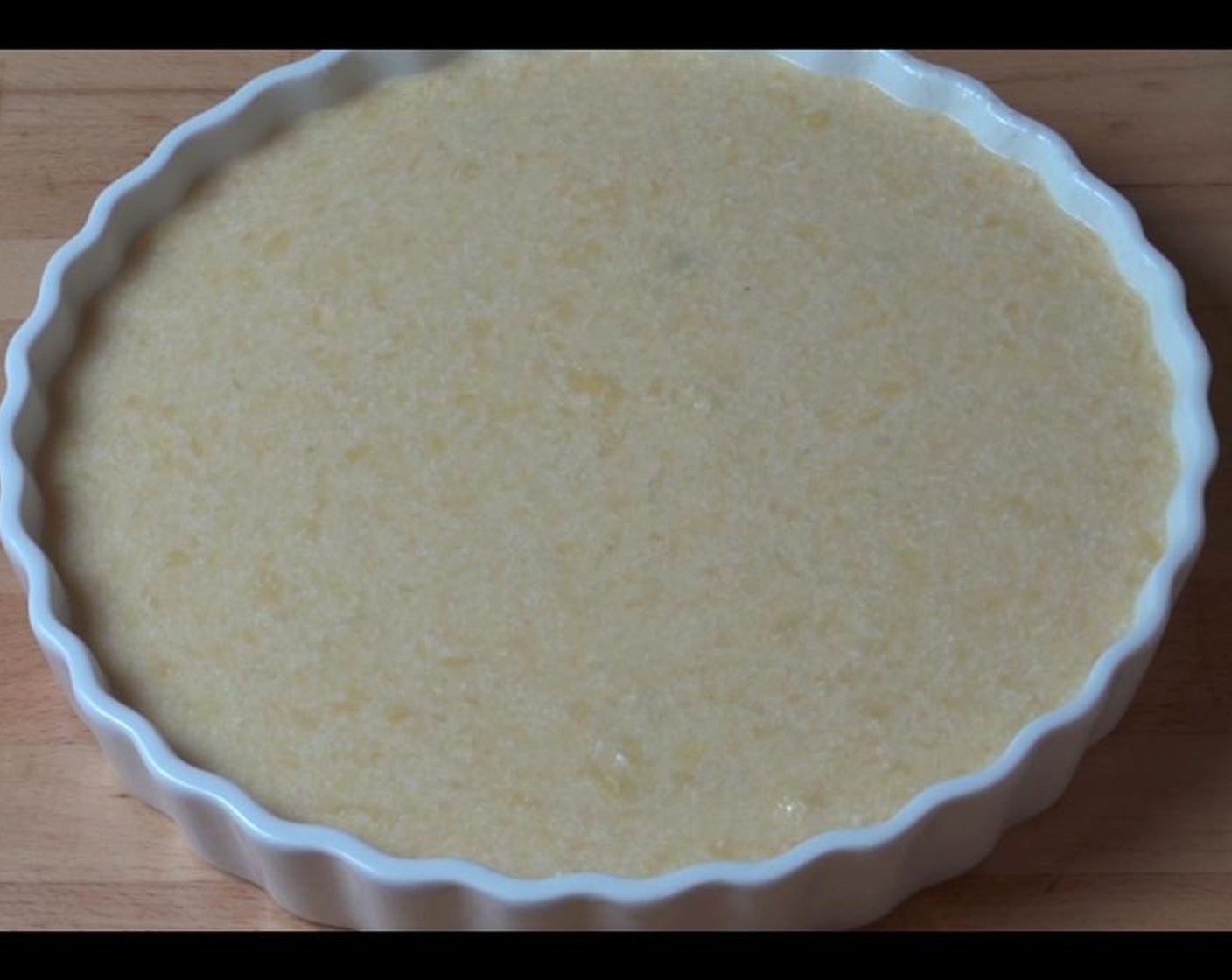 step 6 Pour the batter into the dish.