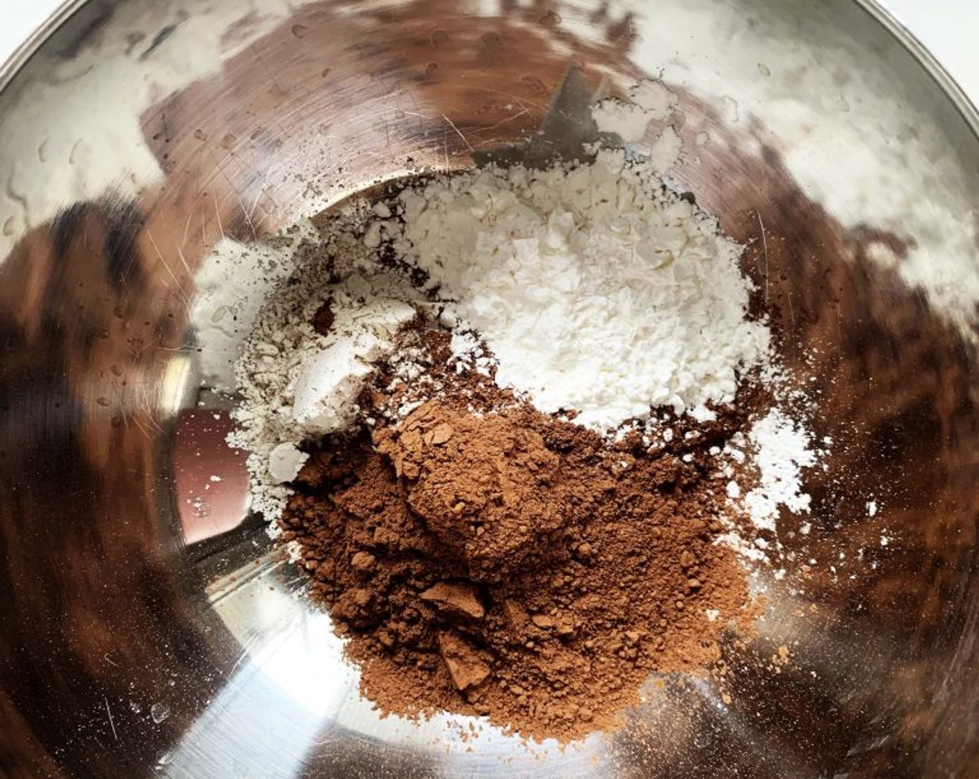 step 1 In a large bowl combine Buckwheat Flour (1/3 cup), Corn Starch (1 Tbsp), Unsweetened Cocoa Powder (3 1/2 Tbsp), and Ground Cinnamon (1 dash).