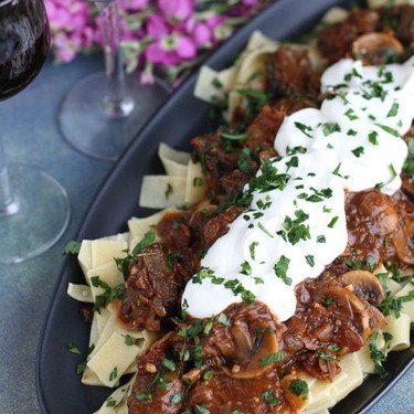 Braised Short Rib Beef Stroganoff Recipe | SideChef