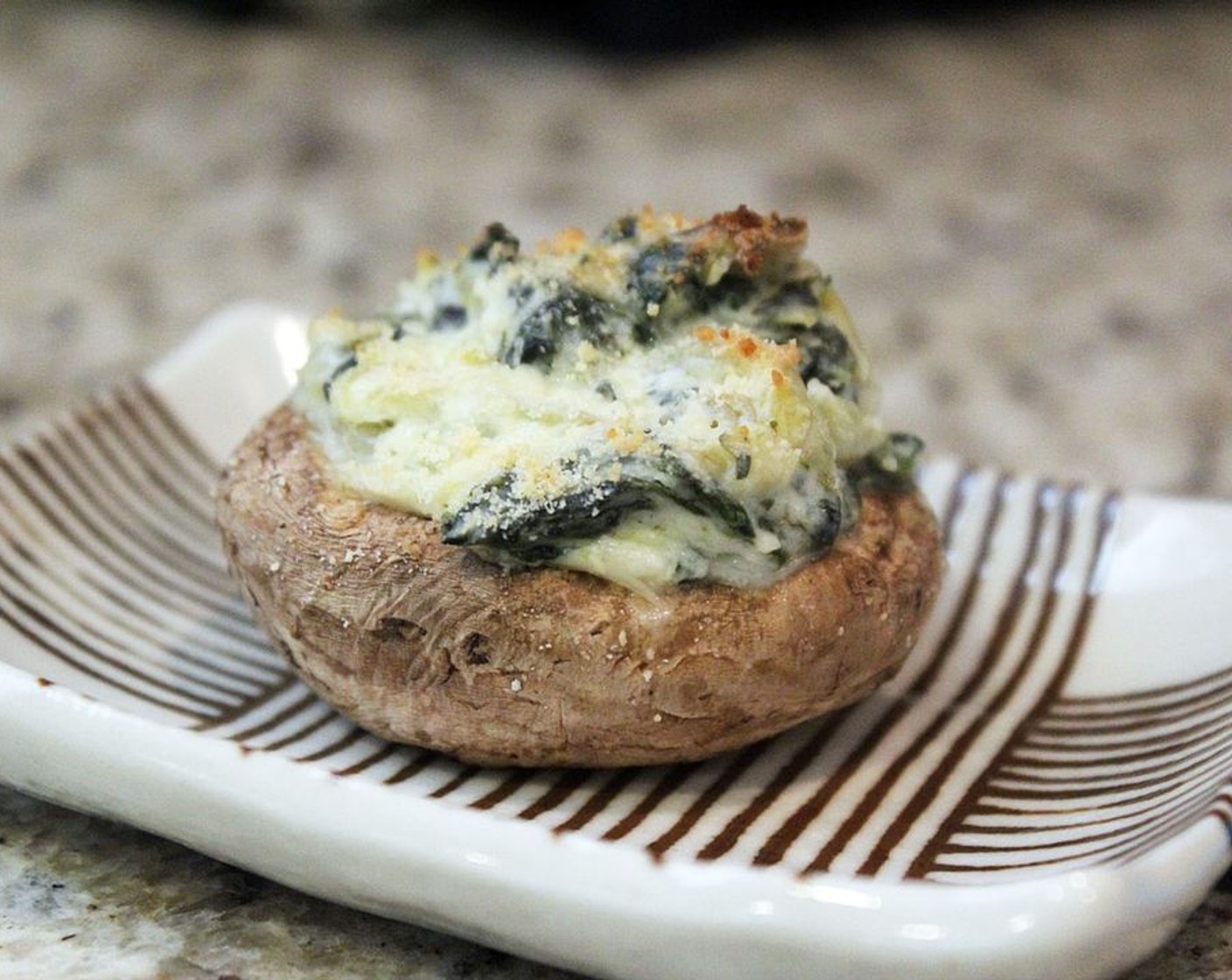 Spinach-Artichoke Stuffed Mushrooms