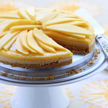 No Bake Mango Dulce de Leche Cheesecake Recipe | SideChef