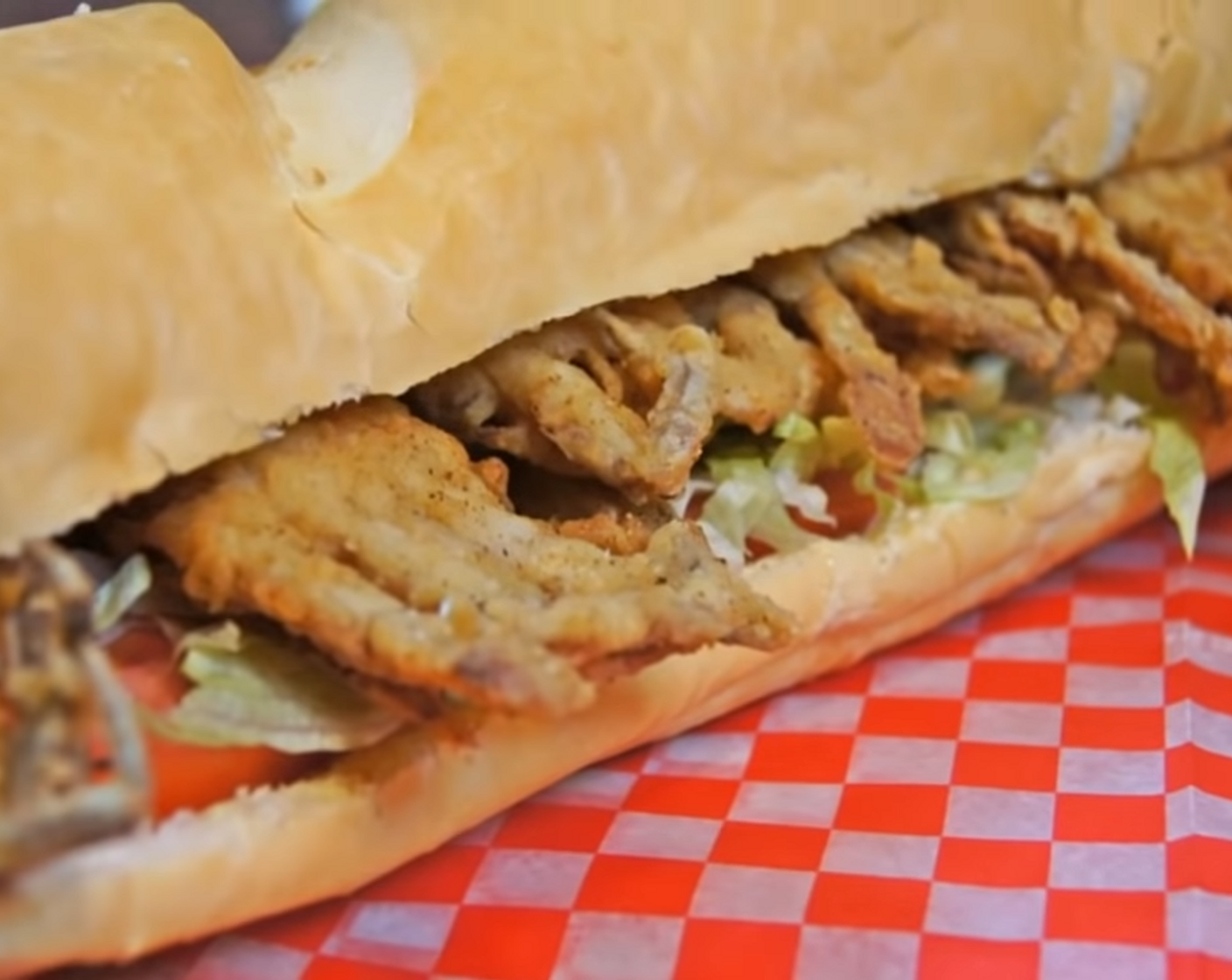 Fried Soft Shell Crab and Shrimp Po' Boys