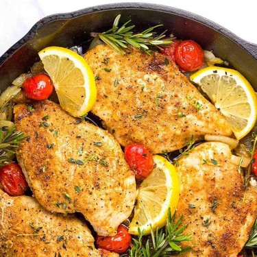One Pan Moroccan Lemon Chicken Recipe | SideChef
