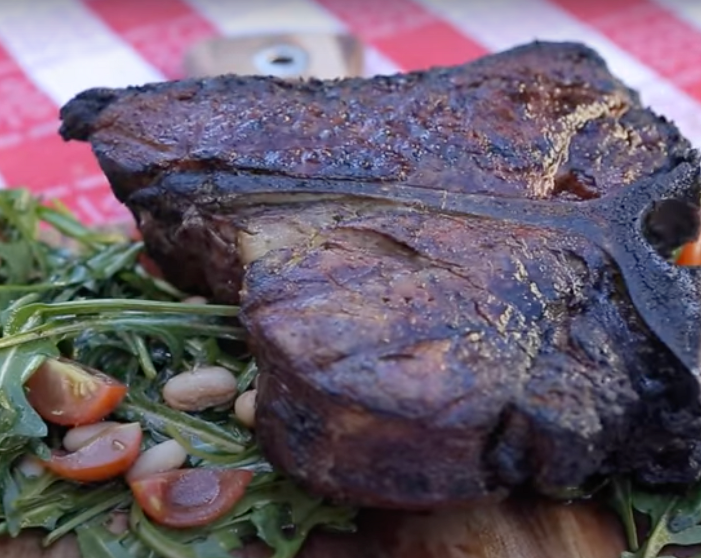 Grilled T-Bone Steak Florentine Style