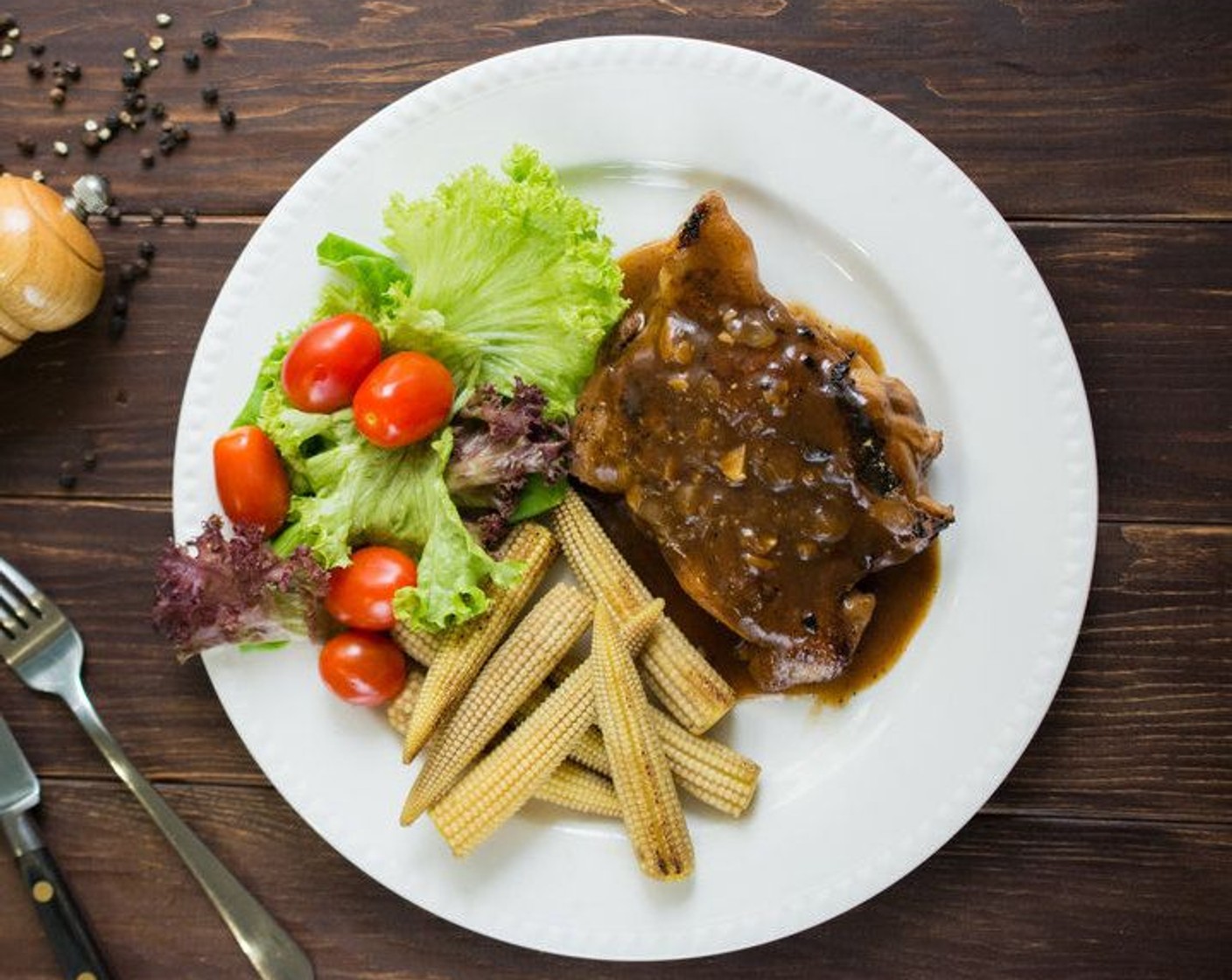 Chicken Chop with Black Pepper Sauce