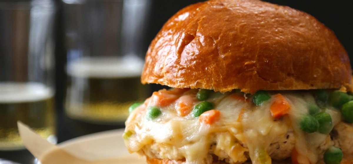 Chicken Pot Pie Burger Recipe | SideChef