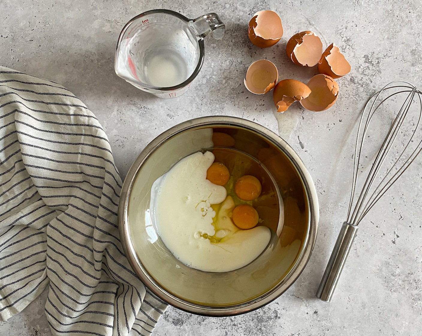 step 4 Whisk the Farmhouse Eggs® Large Brown Eggs (3) and Yogurt (3/4 cup) together.