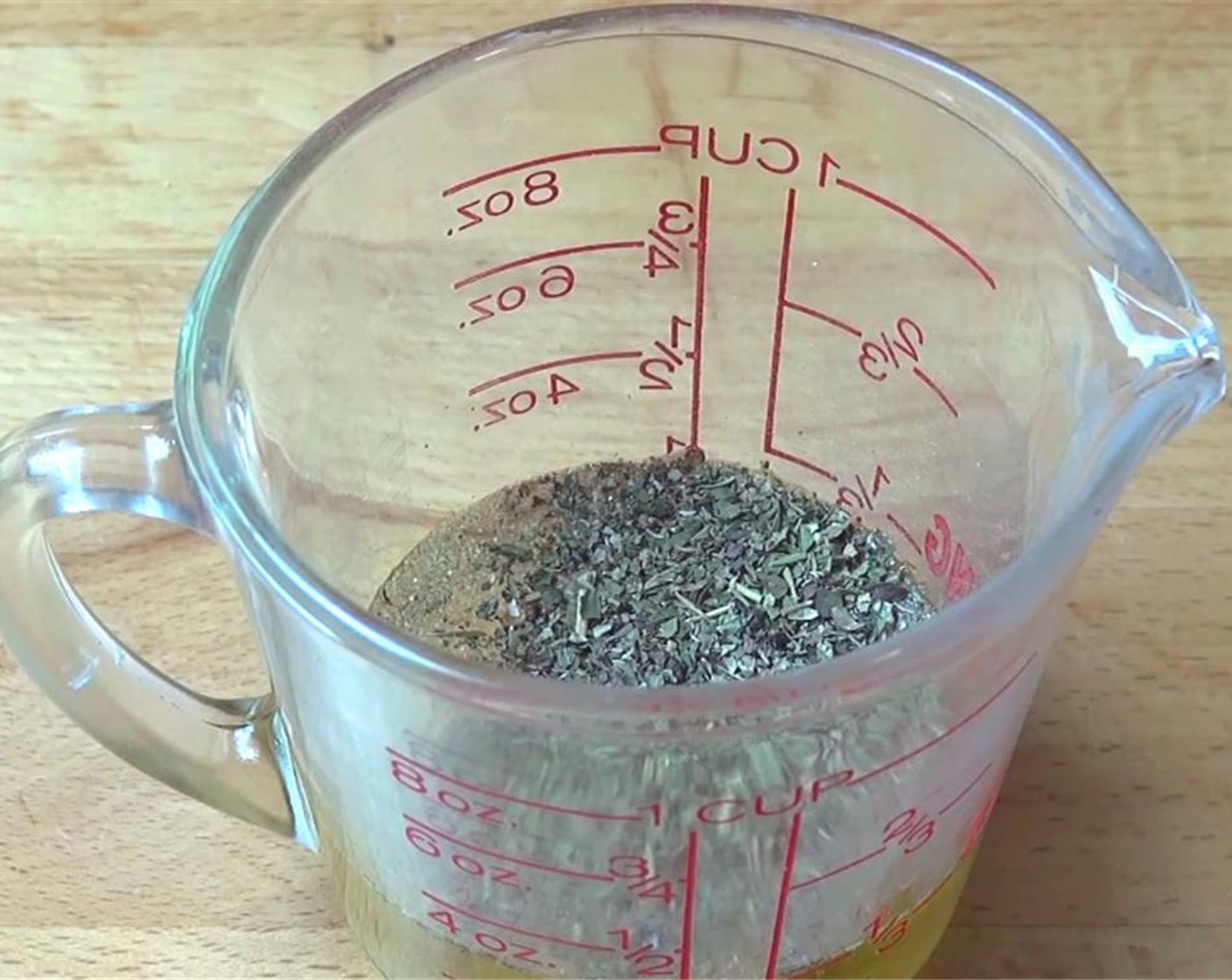 step 2 In a measuring cup mix Olive Oil (1/4 cup), McCormick® Garlic Powder (1 tsp), Onion Powder (1 tsp), and Dried Mixed Herbs (1/2 Tbsp). Season with Salt (to taste) and Ground Black Pepper (to taste) and mix well together.