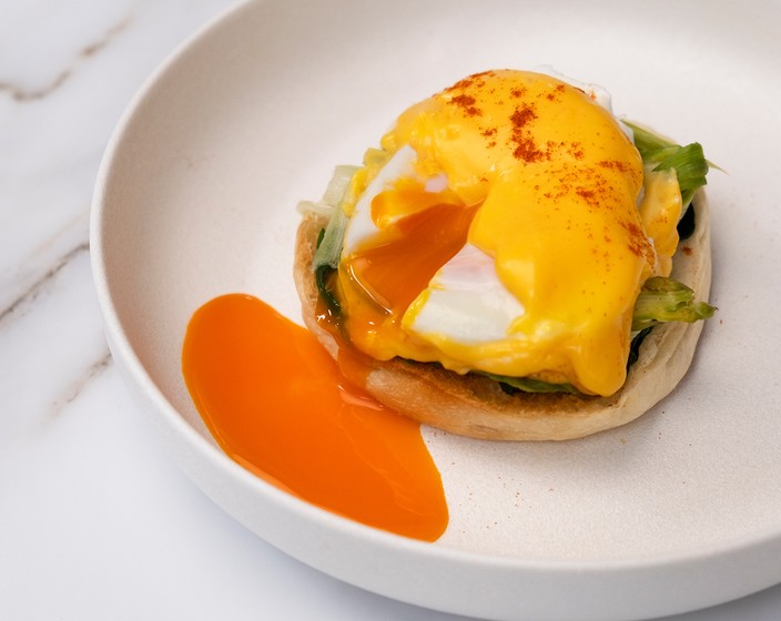 Eggs Florentine with Summer Vegetables Recipe SideChef