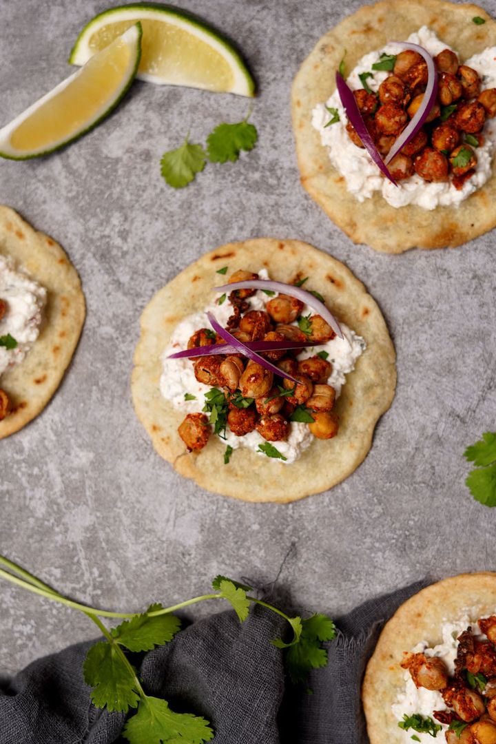 Chickpea and Cottage Cheese Tostadas Recipe SideChef