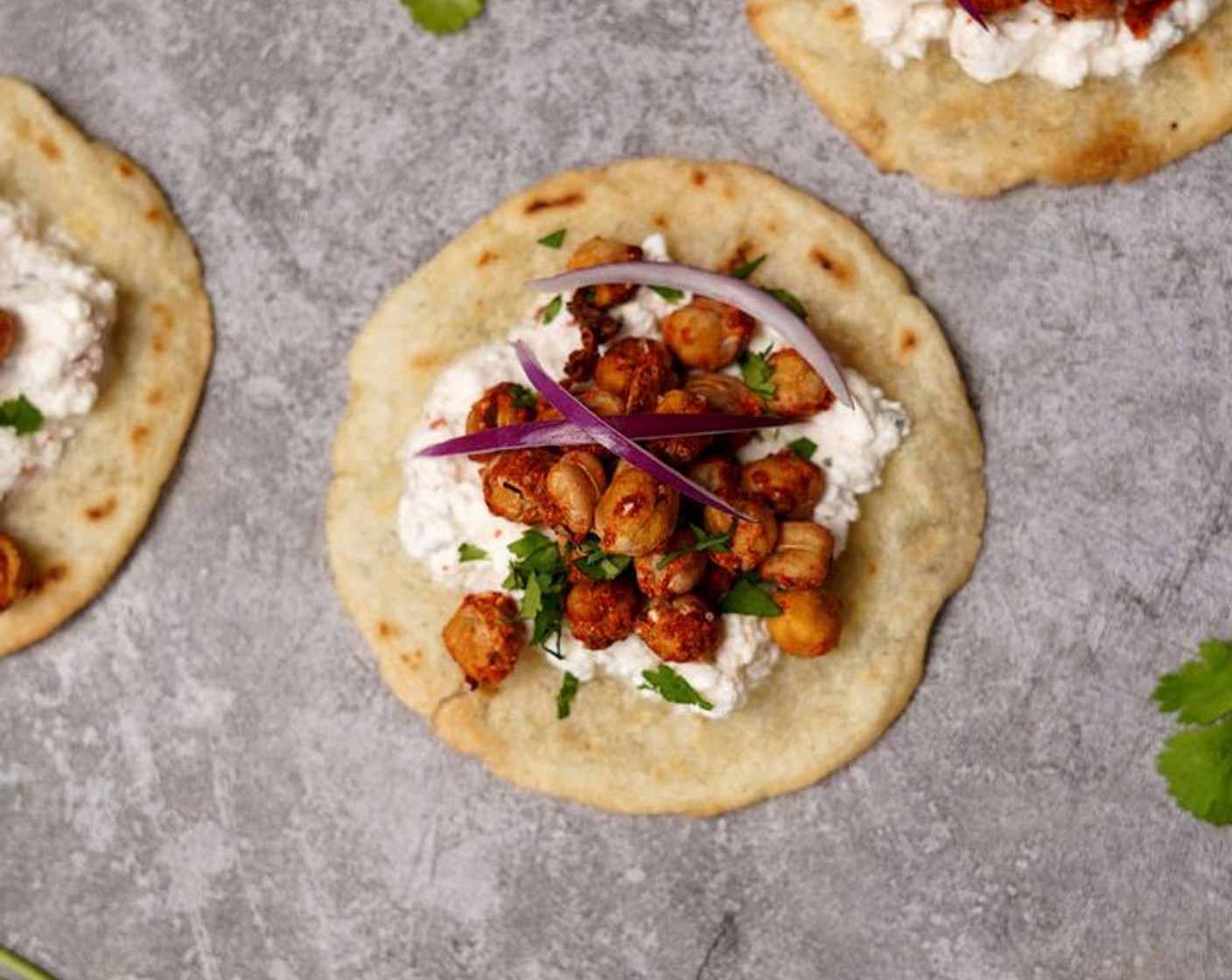 Chickpea and Cottage Cheese Tostadas