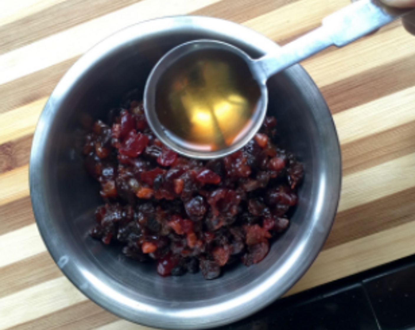 step 16 Mix in a tablespoon rum into the store bought or homemade christmas fruit mince or mincemeat to make it more flavourful.