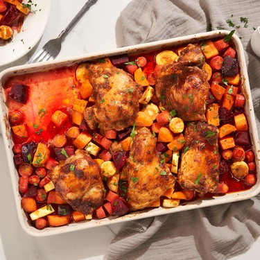 Sheet Pan Chicken Thighs with Apple-Honey Glaze Recipe | SideChef