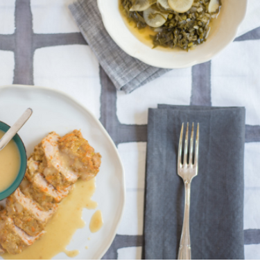Turkey Meatloaf with Pepper-Jelly Collards & Potlikker Gravy Recipe | SideChef
