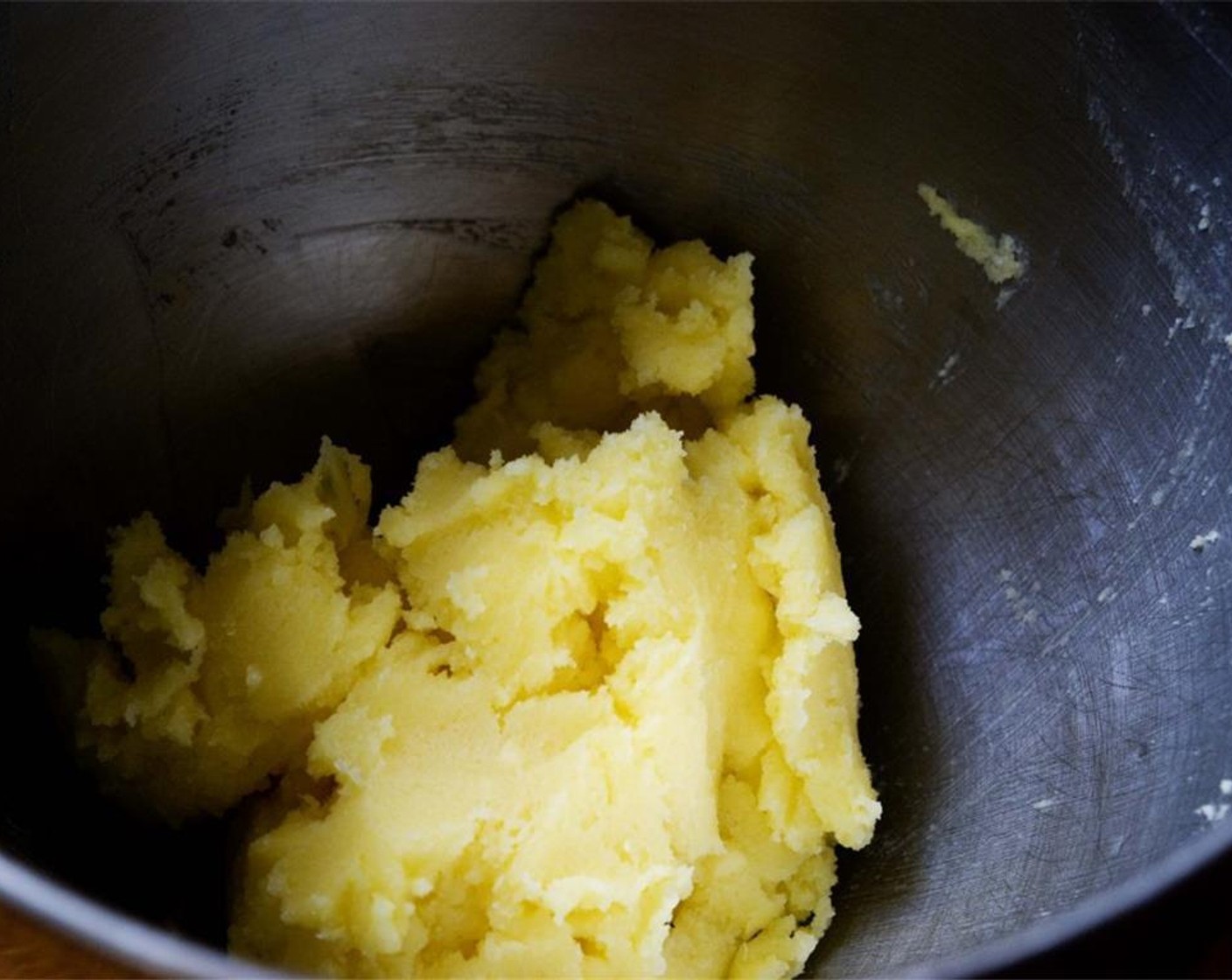 step 2 Start off by mixing Unsalted Butter (2/3 cup) and Granulated Sugar (3/4 cup) until creamy.