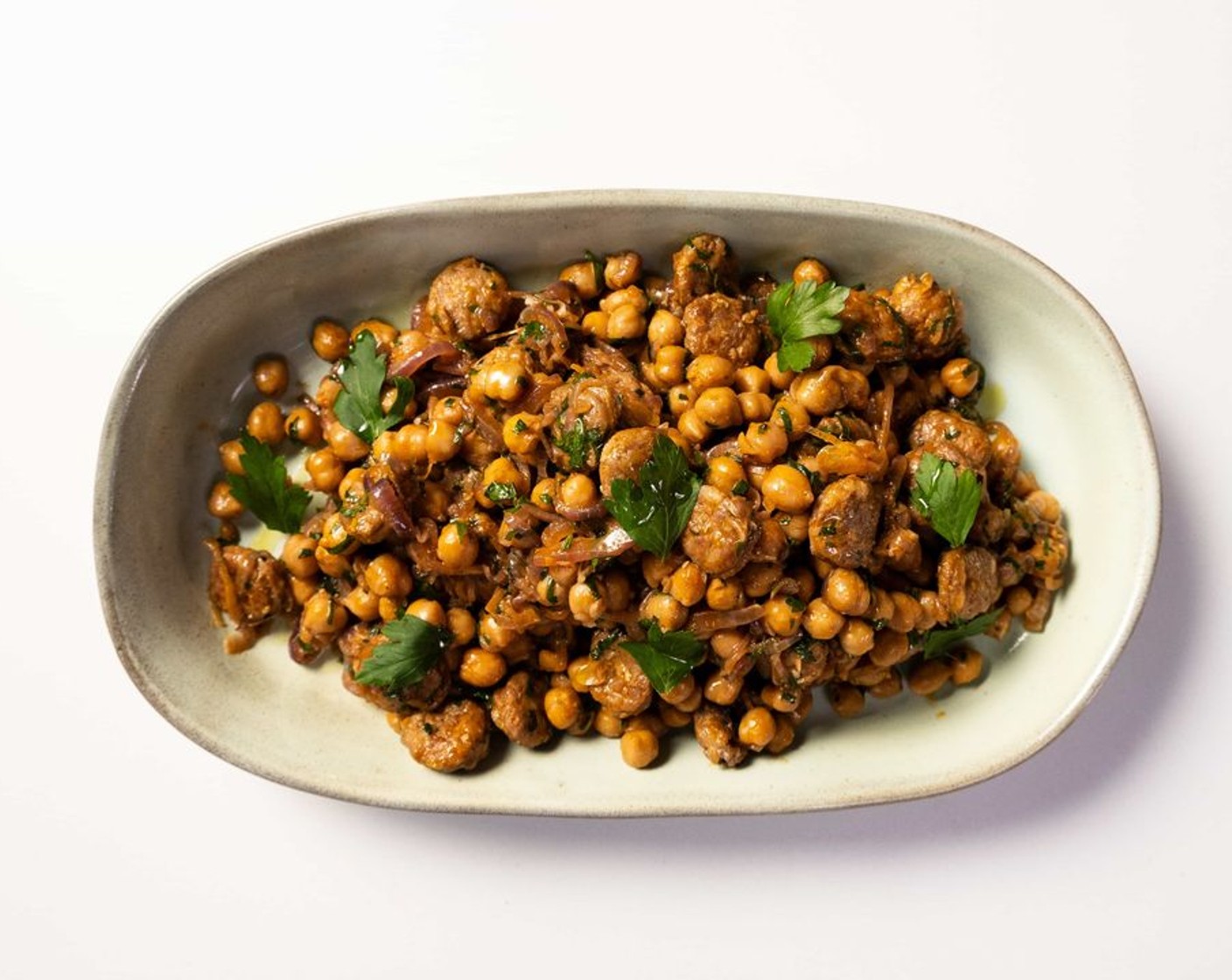 Sherry-Glazed Chorizo, Chickpea & Red Onion Salad