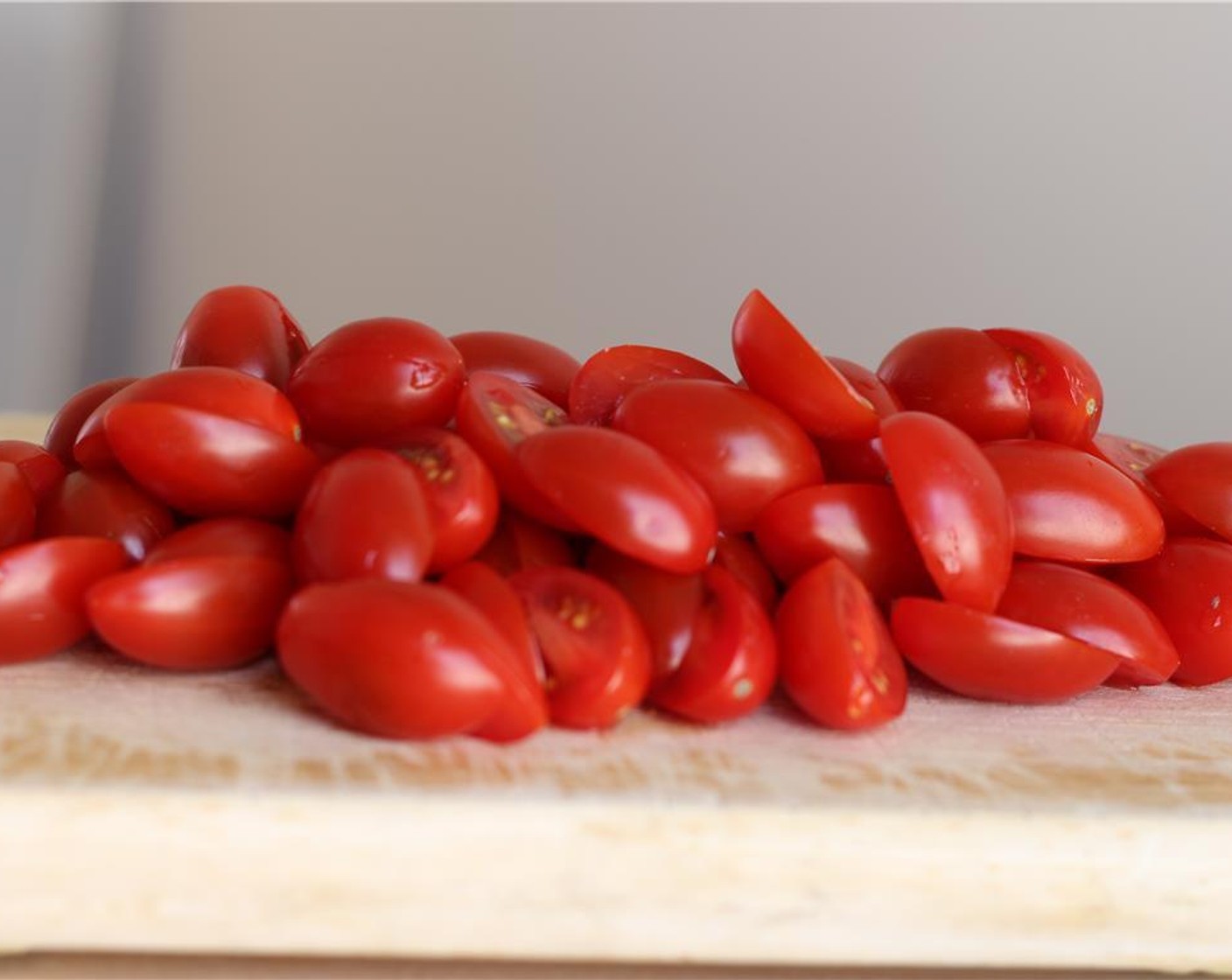 step 1 Halve the Cherry Tomatoes (2 cups).