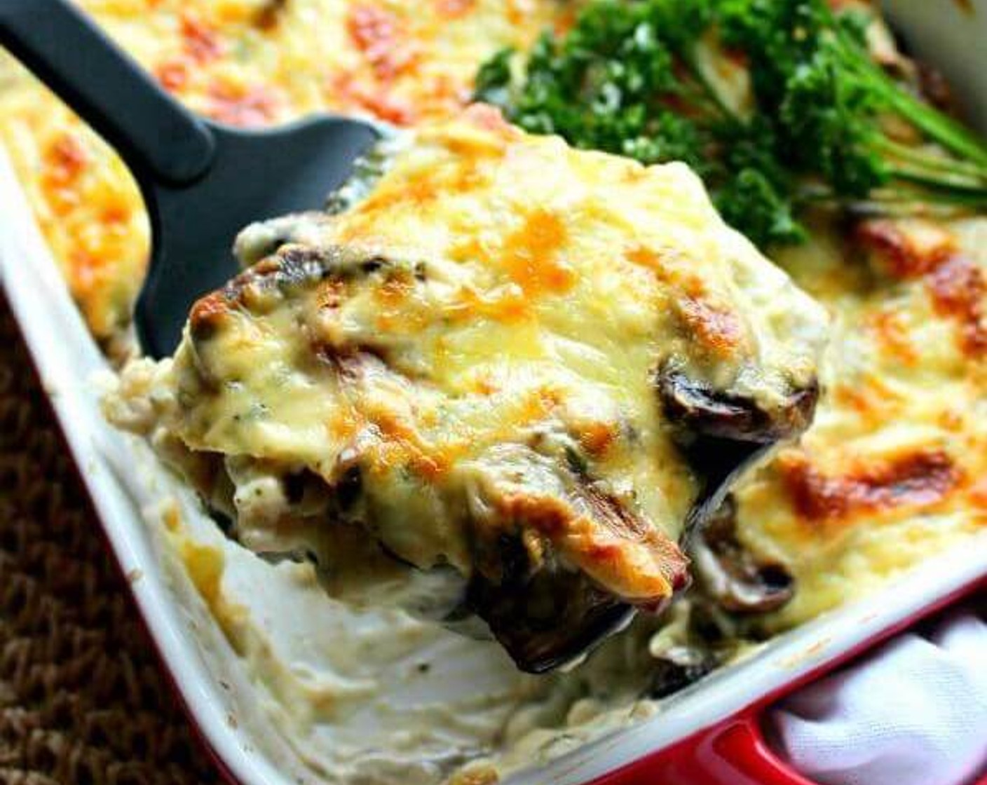 Brinjal Mushroom & Mozzarella Lasagne