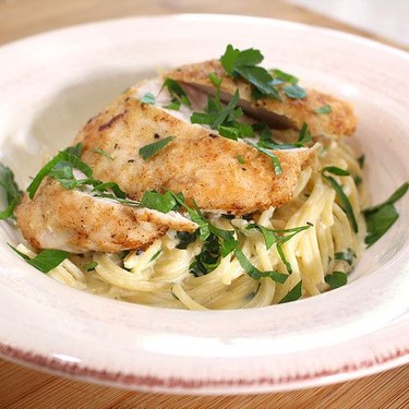 Crispy Chicken and Lemon Spaghetti Recipe | SideChef
