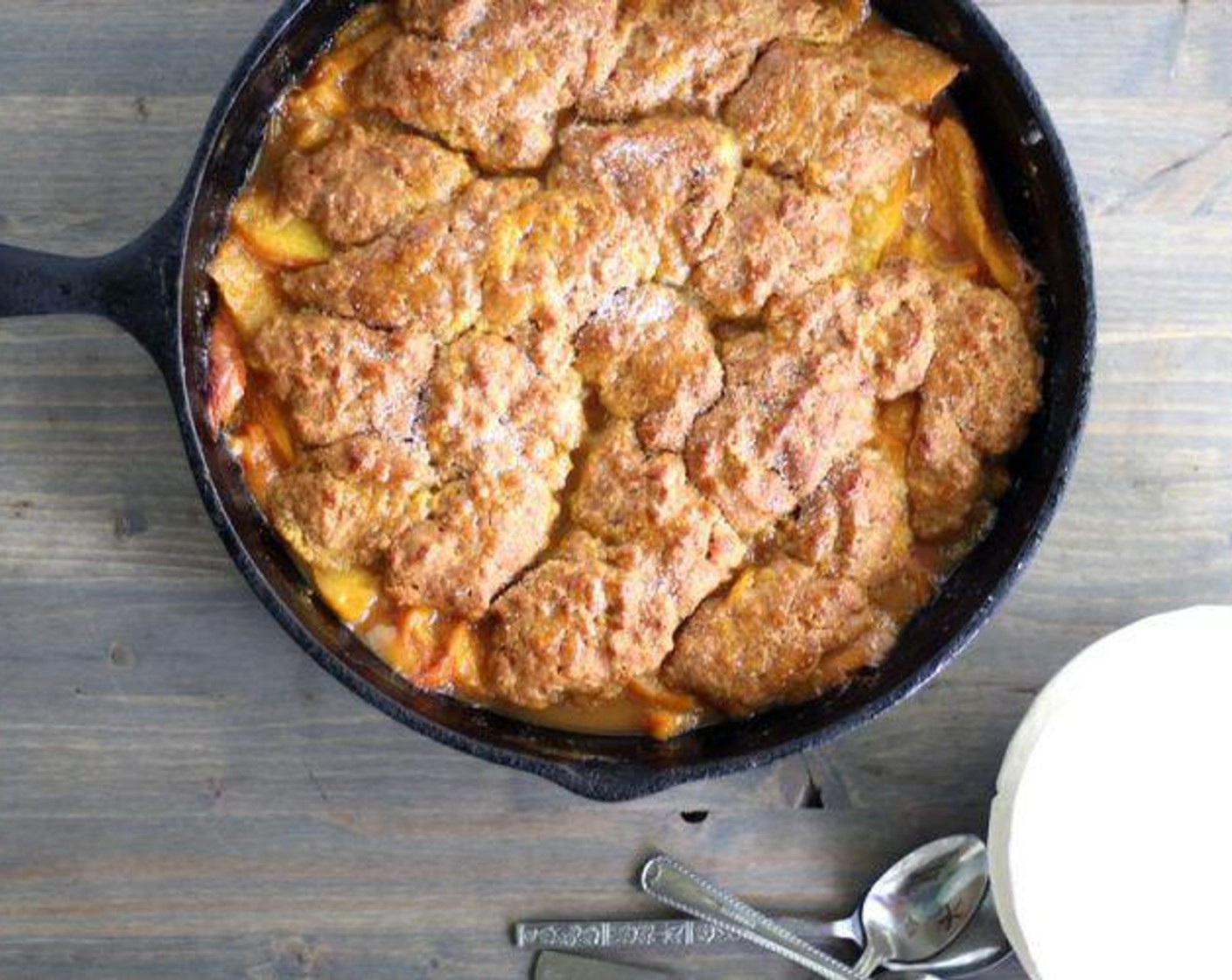 Cast-Iron Skillet Peach Cobbler Recipe