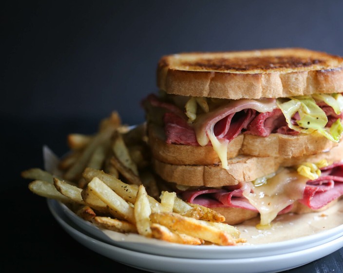 Corned Beef Melt with Caramelised Cabbage Recipe SideChef