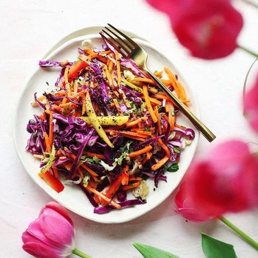 Mango Tropical Rainbow Coleslaw Recipe | SideChef