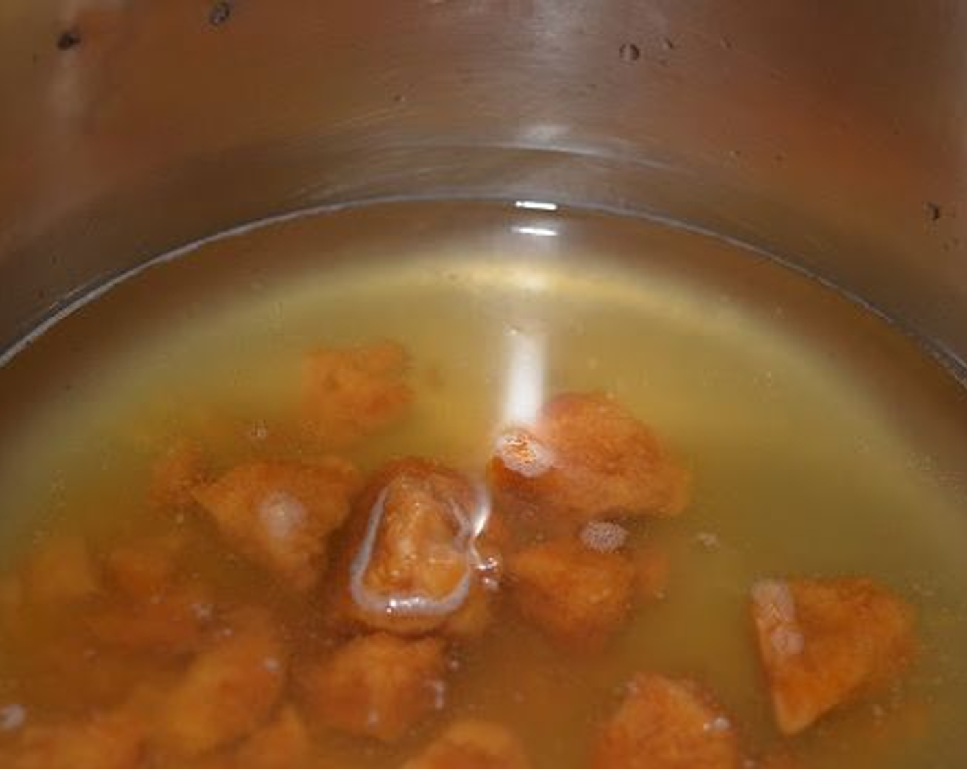 step 1 Take Jaggery (1/2 cup) in a saucepan and add some Water (1 cup) and bring it to a boil. Mix well so that the jaggery dissolves in the water.