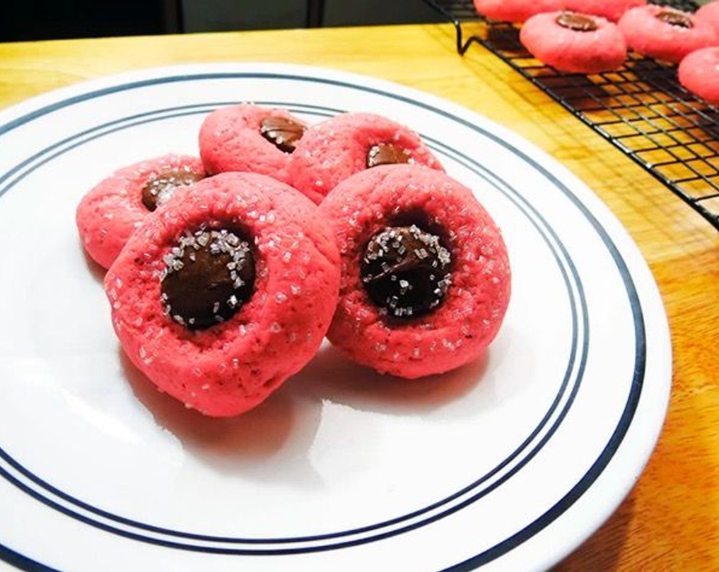 Vanilla Bean Chocolate Button Sugar Cookies