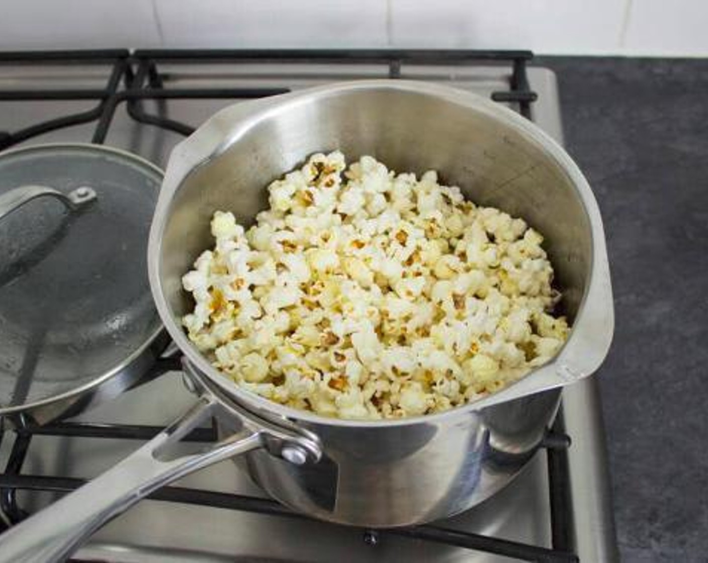 step 2 Keep shaking the pan occasionally until you can’t here anymore popping.