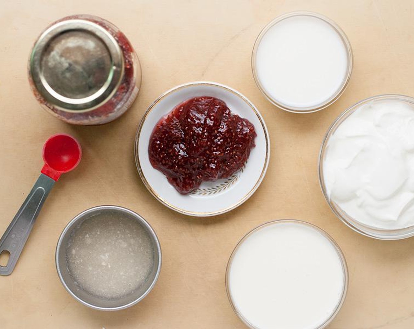 step 1 Bloom the Gelatin Powder (1 tsp) by sprinkling it over the Water (2 Tbsp) in a small container. Set aside.