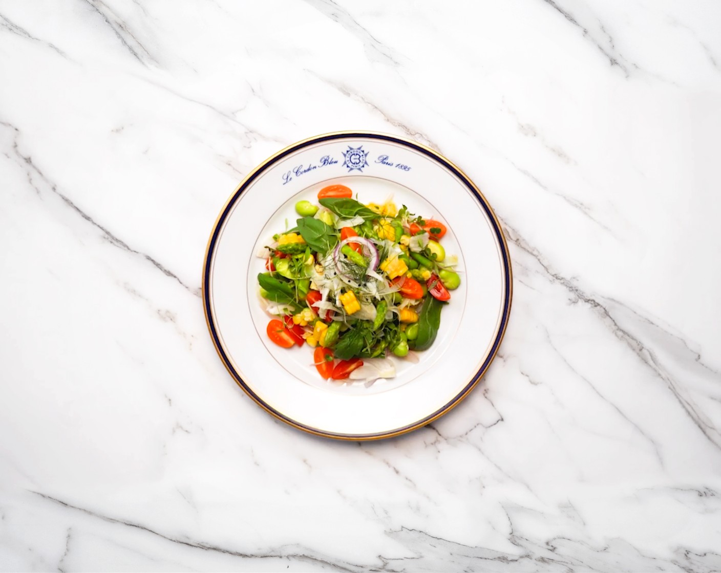 Steamed Spring Vegetable Salad with Sherry-Honey Dressing