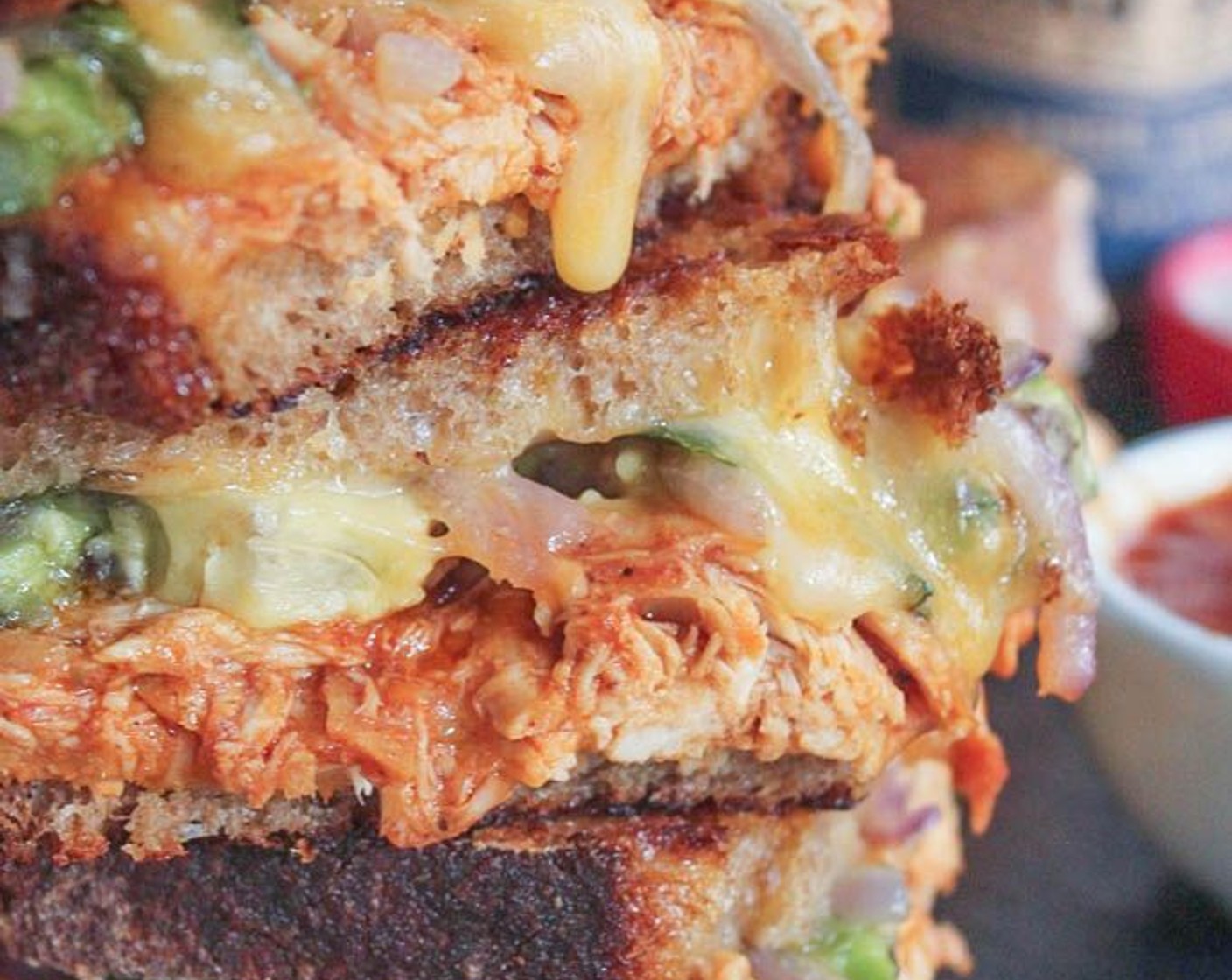 Barbecue Chicken Grilled Cheese