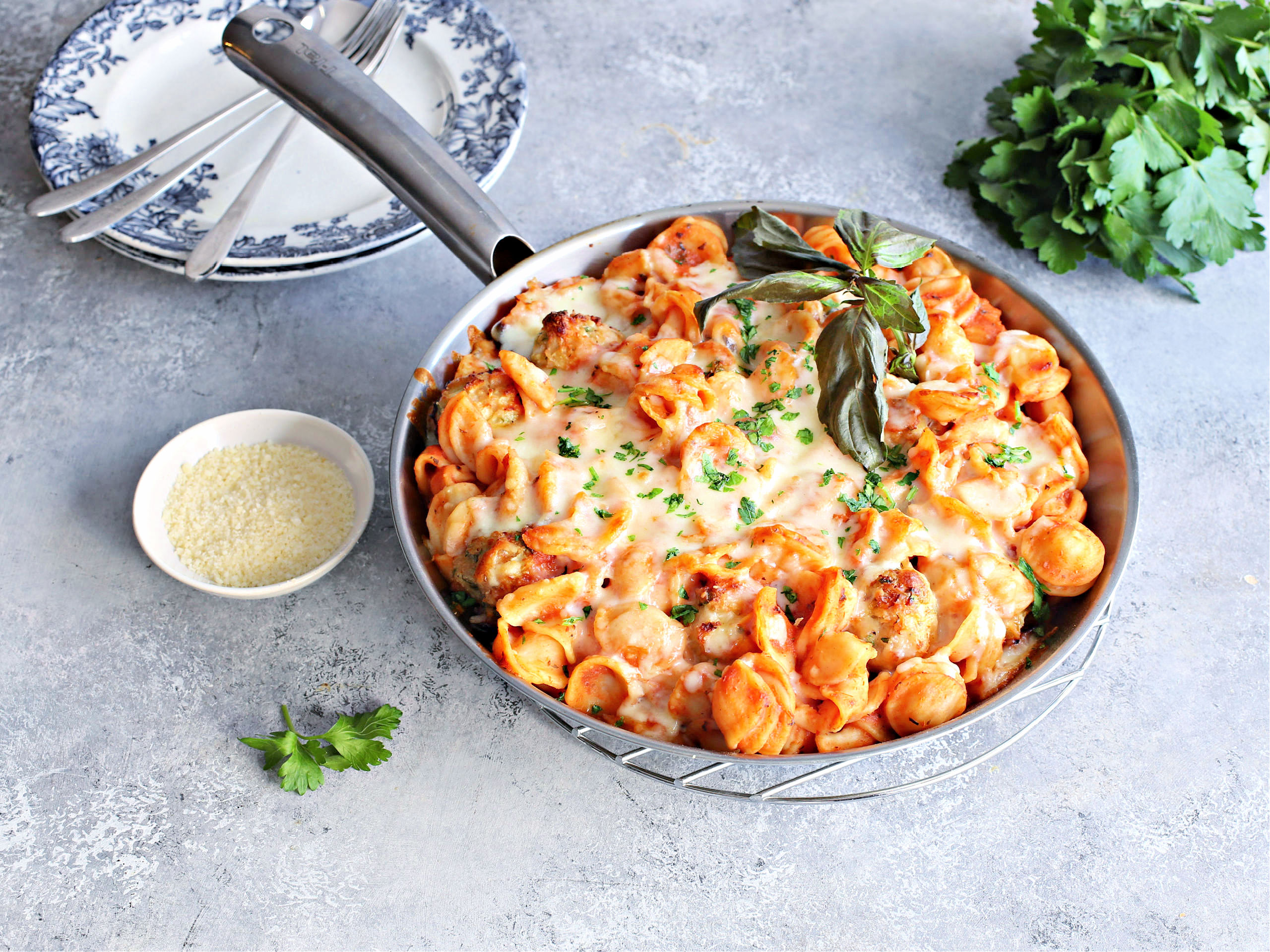 Chicken Meatball Pasta Bake Recipe | SideChef
