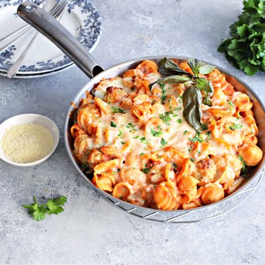 Chicken Meatball Pasta Bake Recipe | SideChef