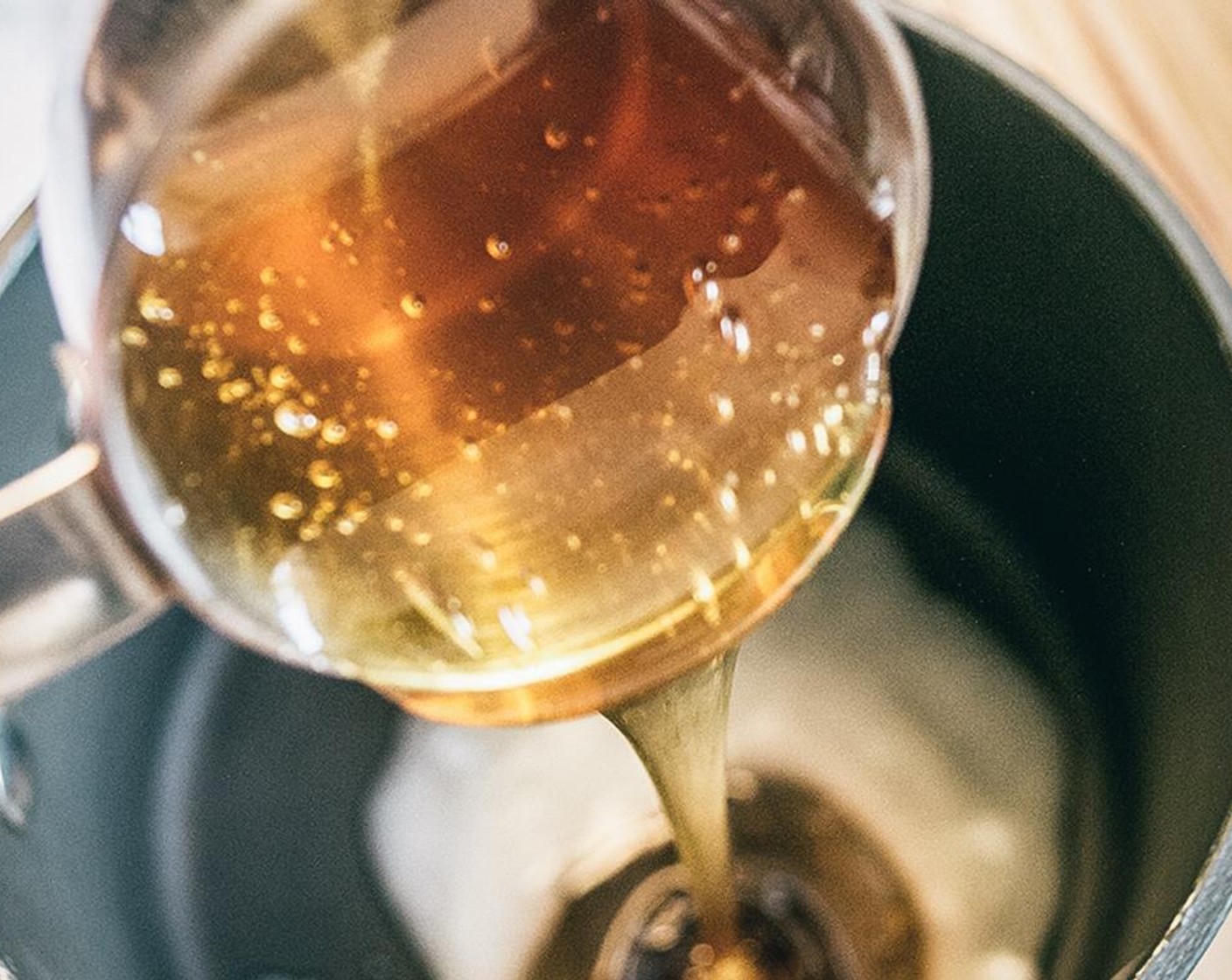 step 2 Add Coconut Oil (2 Tbsp) and Honey (4 Tbsp) to a small saucepan and heat on low, stirring frequently. Once the oil is melted and the mixture is well combined, remove from heat and let cool for 1-2 minutes.