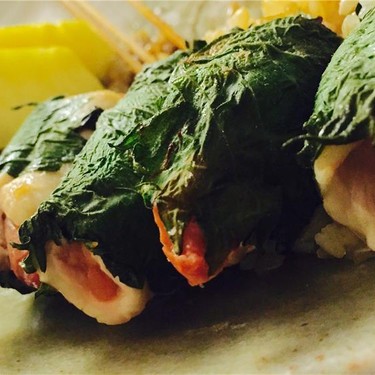 Pickled Plums Wrapped in Chicken and Green Perilla Recipe | SideChef