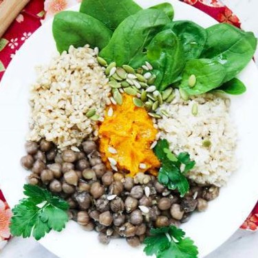 Savory Rice and Oat Bowl with Green Tea Chickpeas Recipe | SideChef