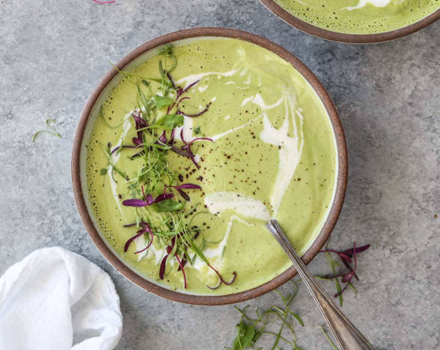 Dairy-Free Cream of Asparagus Soup with Coconut Collagen Cream