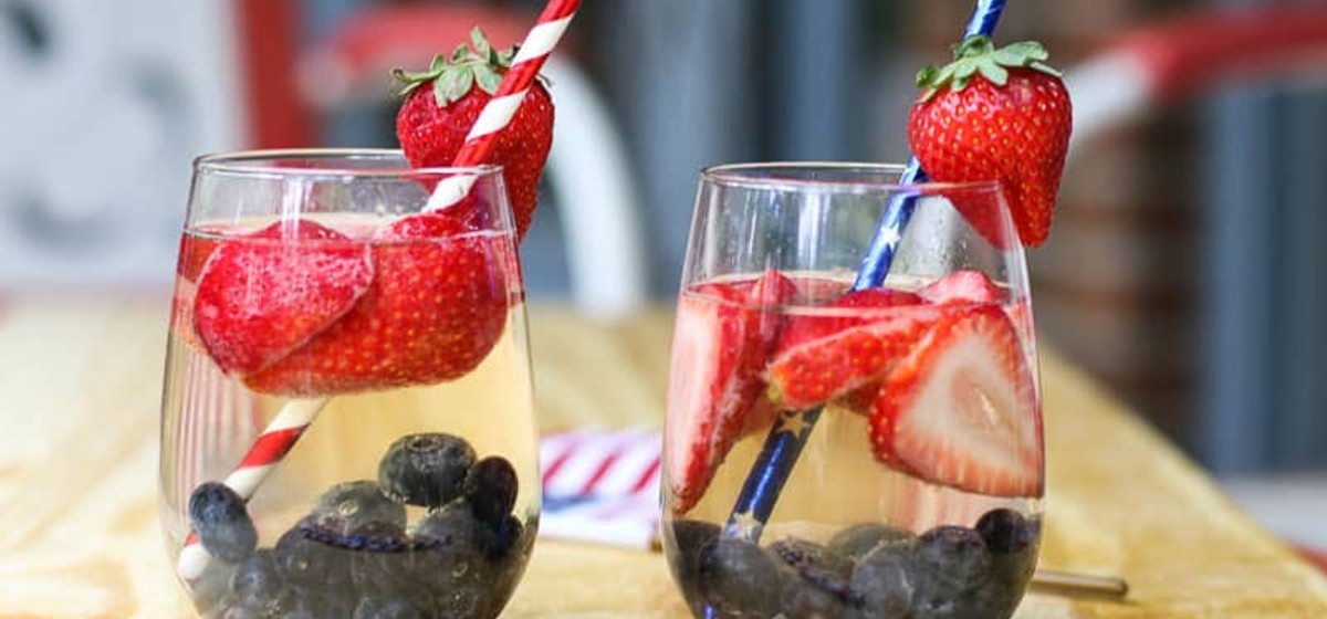 Red + White + and Blue Sangria Sparklers Recipe | SideChef