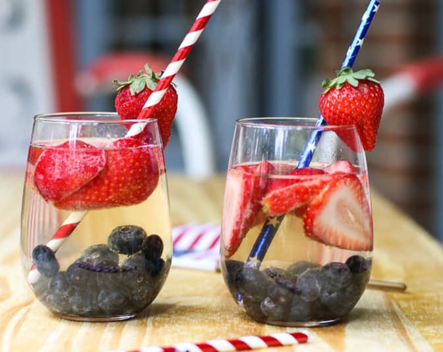 Red + White + and Blue Sangria Sparklers
