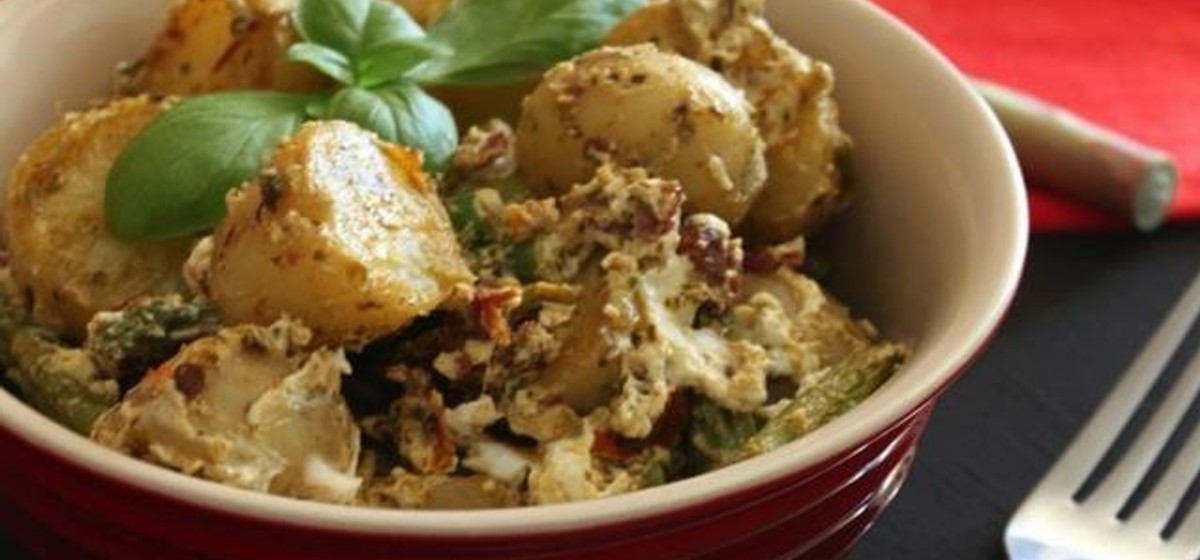 Asparagus and Goat Cheese Potato Salad Recipe | SideChef