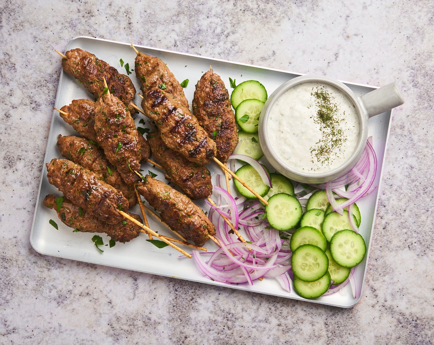 Beef Kofta Kebab with Yogurt Sauce