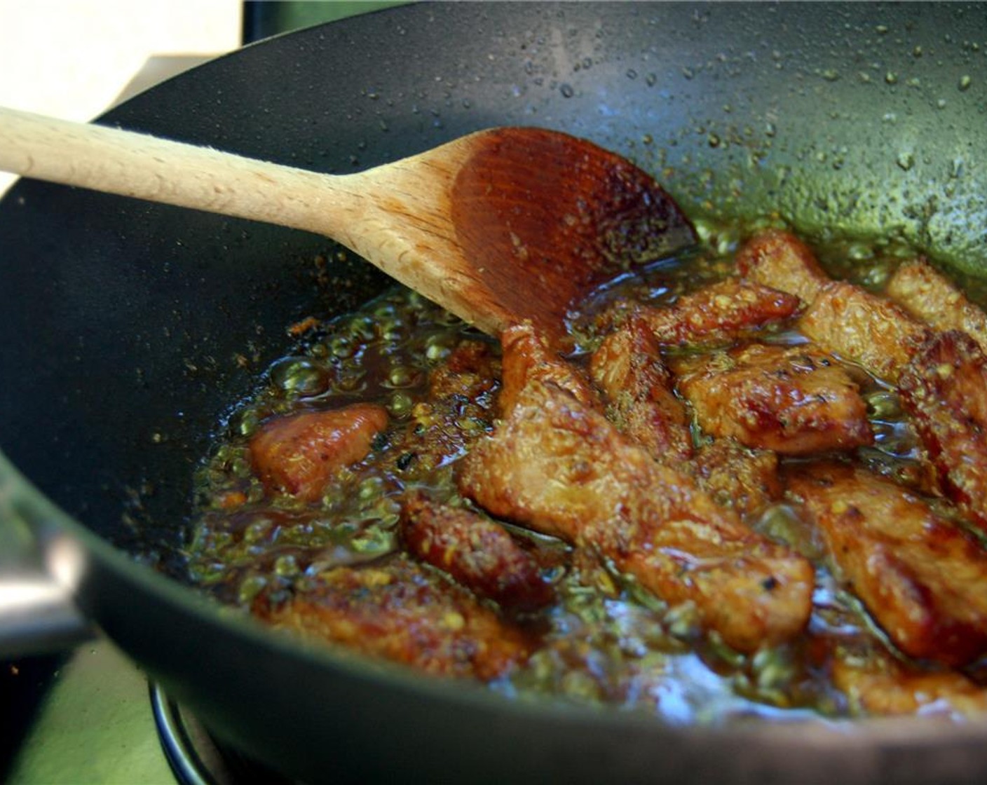 step 8 Cook until thick and syrupy for about 5 mintues. Add beef and heat through, stirring to coat.