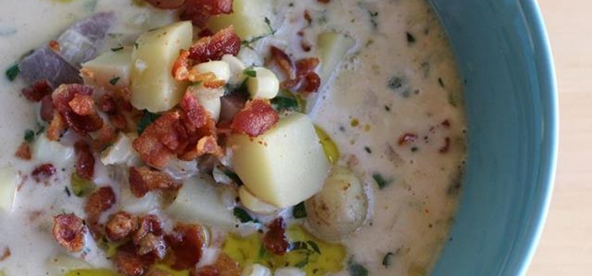 Corn Chowder with Heirloom Potatoes &amp; Leeks Recipe | SideChef