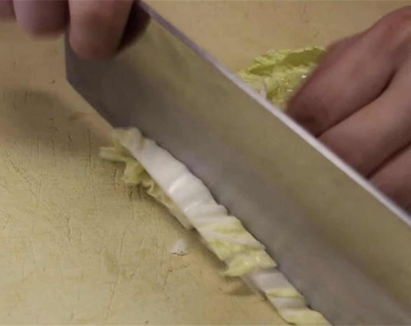 step 2 Thinly slice the Napa Cabbage (1/2 cup).